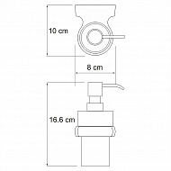 Дозатор для жидкого мыла WasserKRAFT Berkel K-6899 Хром