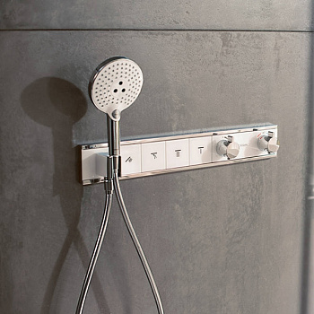 Смеситель для душа Hansgrohe Rain Select 15357400 с термостатом Белый хром