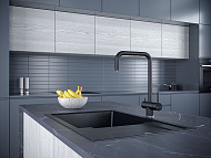 Смеситель для кухни Paulmark Wetter We213030-418 Черный металлик