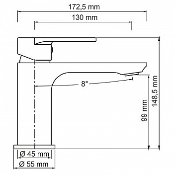 Смеситель для раковины WasserKRAFT Mindel 8503 Белый матовый