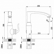 Смеситель для кухни Lemark Brava LM4705G Золото
