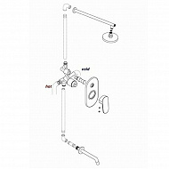 Смеситель для душа WasserKRAFT Wern 4241 Хром матовый
