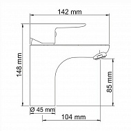 Смеситель для раковины WasserKRAFT Leine 3503 Хром