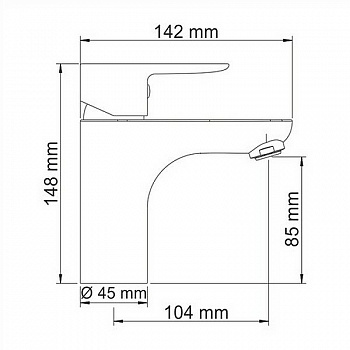 Смеситель для раковины WasserKRAFT Leine 3503 Хром