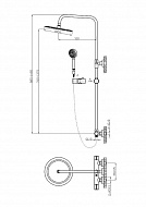 Душевая система BelBagno Uno UNO-DOCM-ORO Золото