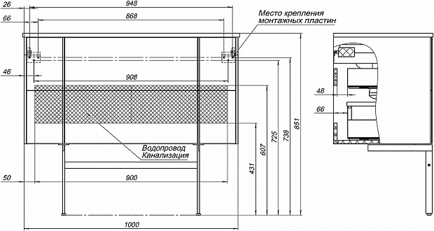 Тумба под раковину Allen Brau Reality 100 1.32007.PWM подвесная Папирус матовый