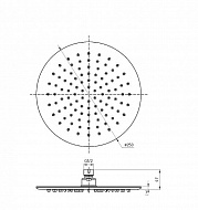 Верхний душ Cezares Articoli Vari CZR-H-SPIC-25 Хром