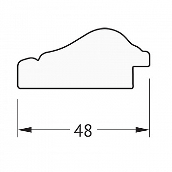 Зеркало Evoform Definite 132х72 BY 1096 в багетной раме - Алебастр 48