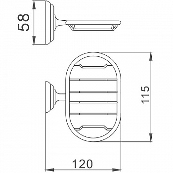 Мыльница Haiba HB1502-1 Хром