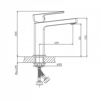 Смеситель для раковины Haiba HB10615 Хром