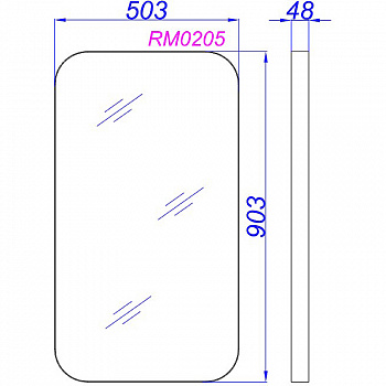 Зеркало Aqwella RM 50 RM0205W Белое