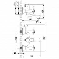 Смеситель для ванны Lemark Partner LM6542C Хром