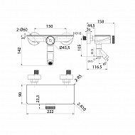 Смеситель для ванны Iddis Shelfy SHESBBTi02WA Хром