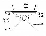 Кухонная мойка Kaiser 58 KSM-5845 Вороненая сталь