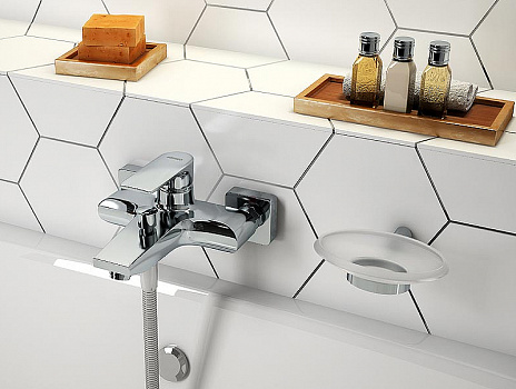 Смеситель для ванны Ferro Algeo Square BAQ1 Хром