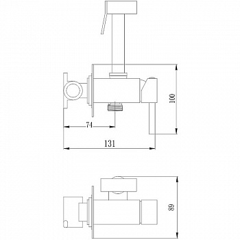 Гигиенический душ со смесителем Haiba HB5512-4 Бронза