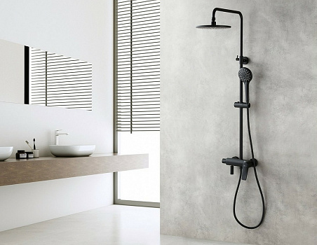 Душевая система Lemark Bronx LM3762BL Черная