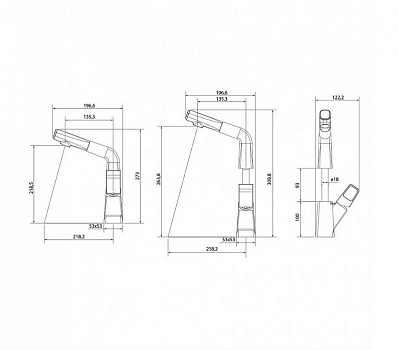 Смеситель для кухни Lemark Soul LM6008BR Черный