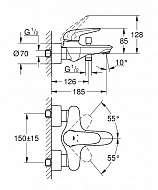 Смеситель для ванны Grohe Eurostyle 23726LS3 Белая луна Хром