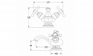 Смеситель для раковины Lemark Jasmine LM6646B Бронза