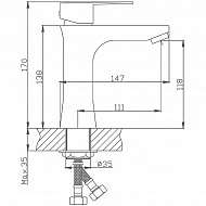 Смеситель для раковины Haiba HB10802 Нержавеющая сталь