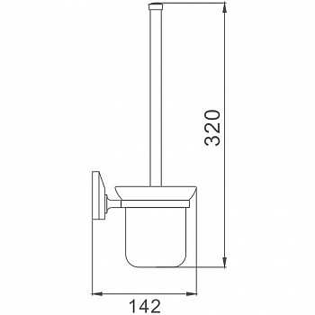 Ершик для унитаза Haiba HB1610 Хром