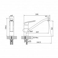 Смеситель для кухни Iddis Male MALBN00i05 Сатин