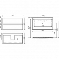 Тумба под раковину Sancos Libra 90 LB90W подвесная Белый глянец
