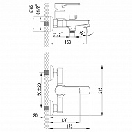 Смеситель для ванны Lemark Plus Grace LM1512C Хром