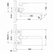 Смеситель для ванны Lemark Aura LM0651C универсальный Хром