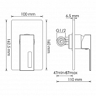 Смеситель для душа WasserKRAFT Alme 1551 Хром