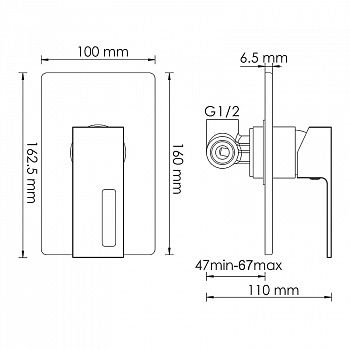 Смеситель для душа WasserKRAFT Alme 1551 Хром