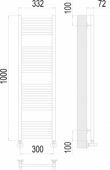 Полотенцесушитель Аврора П20 300х1000Terminus