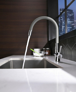Смеситель для кухни Lemark Comfort LM3075C-Blue Хром Синий