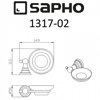 Мыльница Sapho Diamond 1317-02 Хром