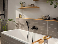Смеситель для ванны Hansgrohe Rebris E 72450670 Черный матовый