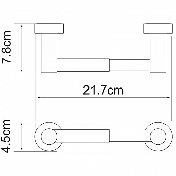 Держатель туалетной бумаги WasserKRAFT Donau K-9422 Хром