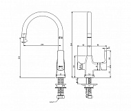 Смеситель для кухни Lemark Ursus LM7261BL Черный