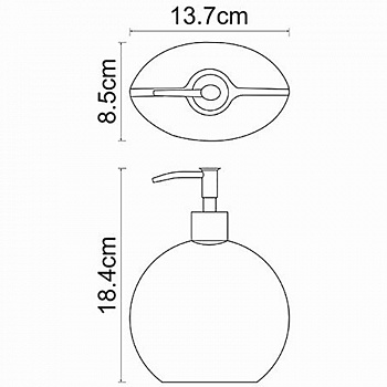 Дозатор для жидкого мыла WasserKRAFT Eider K-33399 Хром