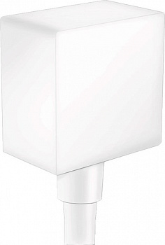 Шланговое подсоединение с клапаном обратного тока Hansgrohe Fixfit Square 26455700 матовый белый