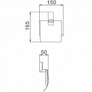 Держатель туалетной бумаги Haiba HB8803 с крышкой Хром