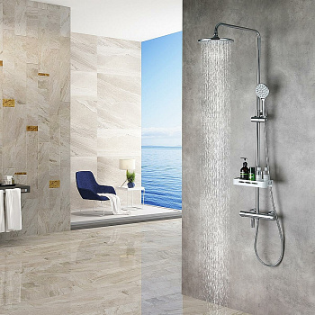 Душевая система Lemark Tropic LM7010C с термостатом Хром
