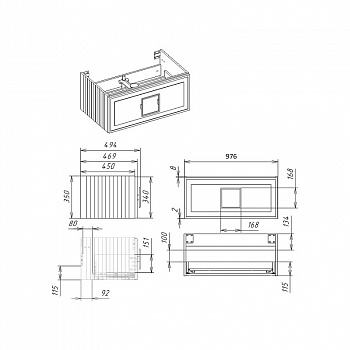 Тумба под раковину La Fenice Cubo 100 FNC-01-CUB-B-100 подвесная Белая матовая