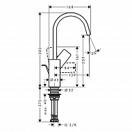 Смеситель для раковины Hansgrohe Vivenis 75030000 Хром
