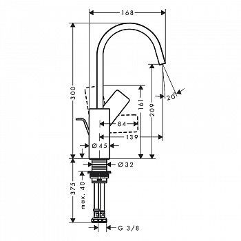 Смеситель для раковины Hansgrohe Vivenis 75030000 Хром
