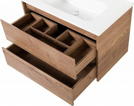 Тумба под раковину BelBagno Kraft 80 KRAFT-800-2C-SO-RT подвесная Rovere Tabacco