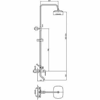 Душевая система Haiba HB2405 Хром