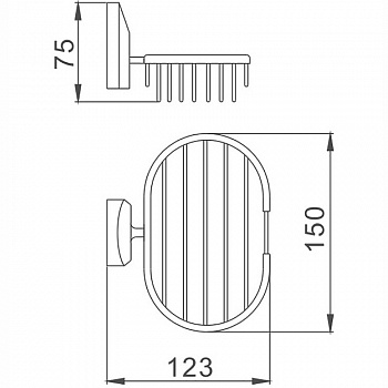 Мыльница Haiba HB1602-2 Хром