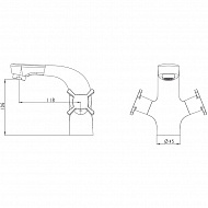 Смеситель для раковины Kaiser Cuatro 58011 Хром