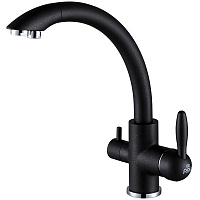 Смеситель для кухни Paulmark Essen Es213001-418 Черный металлик